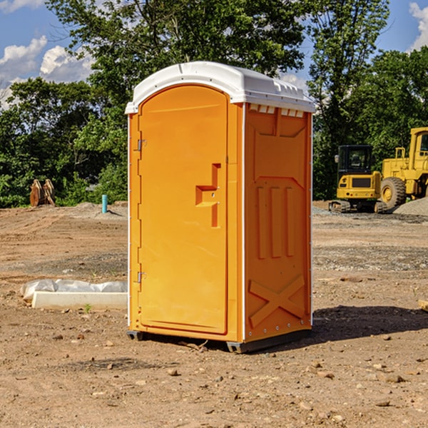 how often are the portable restrooms cleaned and serviced during a rental period in Grady Alabama